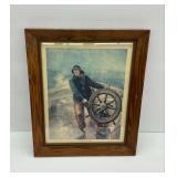 Framed 1961 The Man At The Wheel Gorton