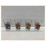(4) Bill Elliott NASCAR 50th Anniversary Drinking Glasses