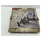 Melody Glass Chess Set with Board and Box