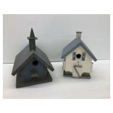(2) Hand Crafted Wooden Birdhouses
