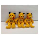 (3) TY Pokey Bear Celebrity Bears Plush Toys