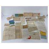Vintage Ephemera Lot of Railway Passes, Documents and Letters