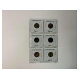 (6) Indian Head Cents
