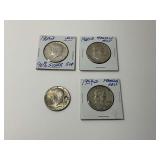 (4) United States Silver Half Dollars