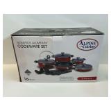 New Alpine Cuisine 16-Piece Nonstick Aluminum Cookware Set