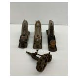 (3) Stanley Hand Planes and Hollow Auger