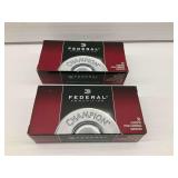 (2) Boxes of Federal Champion 9mm Luger Ammunition