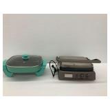 Cuisinart Griddler Deluxe (powers on) and GreenLife Skillet (no cord)