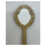 Venetian Murano Glass Hand Mirror