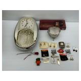 Household and Decor Group with Jewelry and Quartz Clock