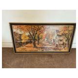 Framed Print After G. Cherepov Autumn Landscape Scene
