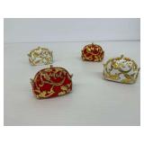 (4) Miniature Handbag Trinket Boxes