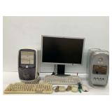 Apple Power Mac G4, Compaq Presario 5000, HP Monitor, Keyboards, and Mice