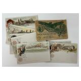 1893 World Columbian Exposition Official Souvenir Postal Cards and Wrapper