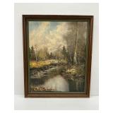 Framed Lorenz Landscape Print on Textured Canvas