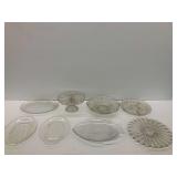 Vintage Clear Glass Serving Dishes