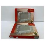 (2) Home Trends White Lace Serving Platters
