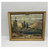 Framed Landscape Print After Jack Wilkinson Smith