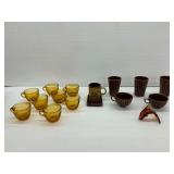 Amber Glass and Ceramic Drinkware Assortment