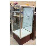 Glass Display Showcase with Locking Door and (3) Glass Shelves