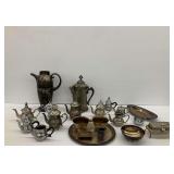 Silverplate Serving Dishes and Tea Service Elements Group
