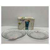 Anchor Hocking 12-Piece Domino Beverage Set and (2) Glass Platters