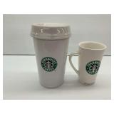 (2) Starbucks Ceramic Drinkware Pieces