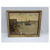 Framed Coastal Artwork Signed Paul King