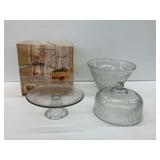 Punch Bowl and Anchor Hocking Domed Cake/Sweets Platter