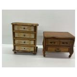 (2) Wooden Jewelry Boxes
