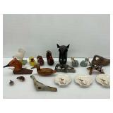Mixed Material Bird and Fowl Figurine Lot