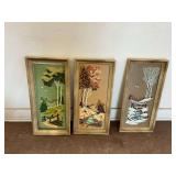3 Framed Paint-By-Number Seasonal Landscapes