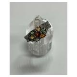 Sterling Silver Multi Autumn Color Topaz Gemstone Ring, Size 9