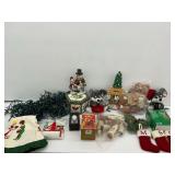 Holiday Decor Lot with Plush Toys and Lighting