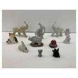 Ceramic and Metal Animal Figurines