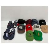 Baseball Caps and Two Pairs of Chicago Bears Sandals
