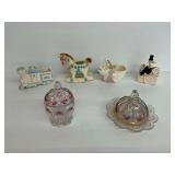 Ceramic Planters and Pressed Glass Tableware