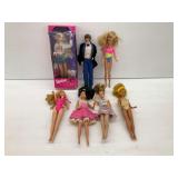 Mattel Barbie Dolls and Ken Doll With Box