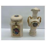 Ceramic Cookie Jar and Decorative Vase