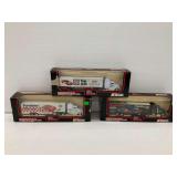 (3) Racing Champions 1:64 Scale Diecast Racing Team Transporter Semis