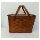 Woven Wooden Picnic Basket