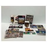 NASCAR Memorabilia Lot with Sam Bass Autograph and Rockford Speedway Wooden Nickels