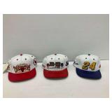 (3) Sports Hats with NBA and Racing Themes