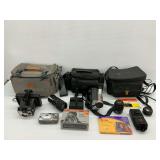 Cameras with Lenses, Camcorder, and Accessories