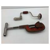 Ridgid Pipe Cutter and Dunlap Hand Brace