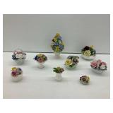 English Bone China Floral Figurines