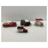 (4) Diecast Lennox Vehicles and Coin Banks