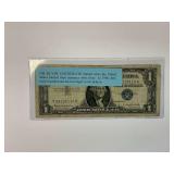 Series 1957 B United States One Dollar Silver Certificate