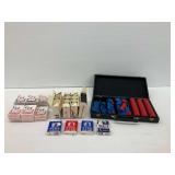 Poker Chip Set with Playing Cards and Carrying Case