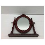 Wooden Tabletop Swivel Vanity Mirror